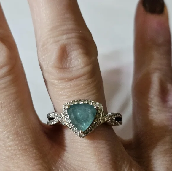 RARE Grandidierite & Diamonds Ring💍! Size 8! - Picture 7 of 11